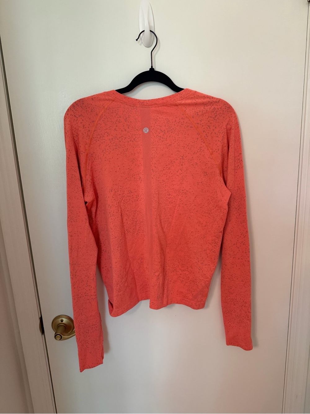 lululemon athletica Women's Long Sleeve Swiftly Tech Top in Coral 14